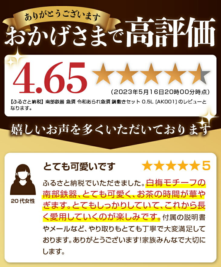 【ふるさと納税】 南部鉄器 急須 令和あられ急須 鍋敷きセット 0.5L 【及富作】 伝統工芸品 キッチン用品 食器 日用品 雑貨 [AK001] 岩手県奥州市